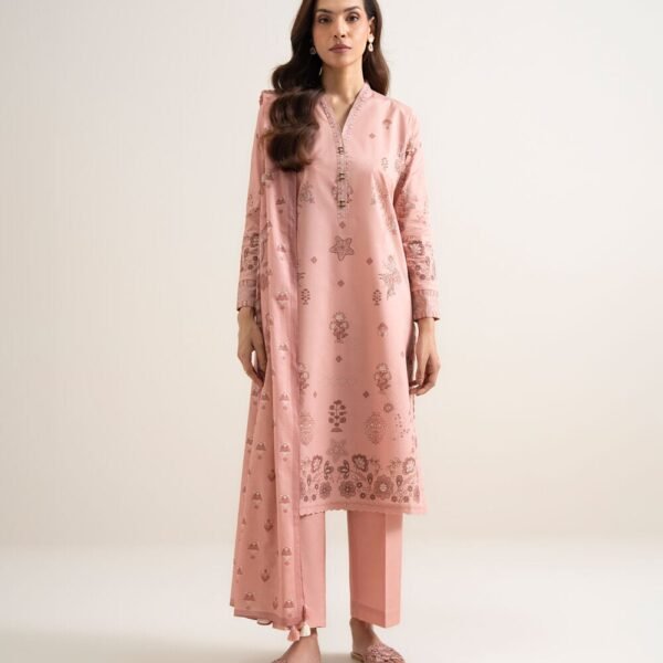 3 PC Unstitched Printed Lawn Suit - Garden Haze